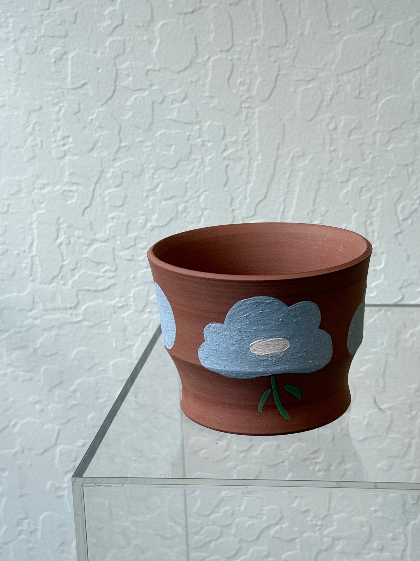 Yart pot - blue flower