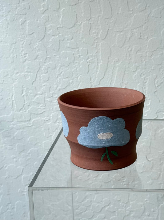 Yart pot - blue flower