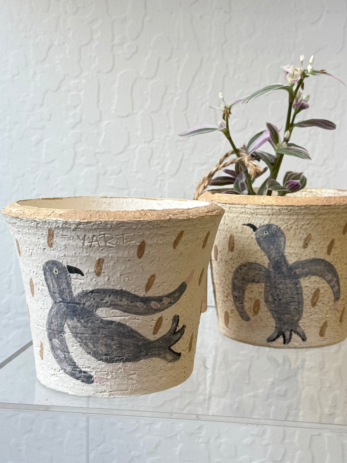 Yart pot - blue bird