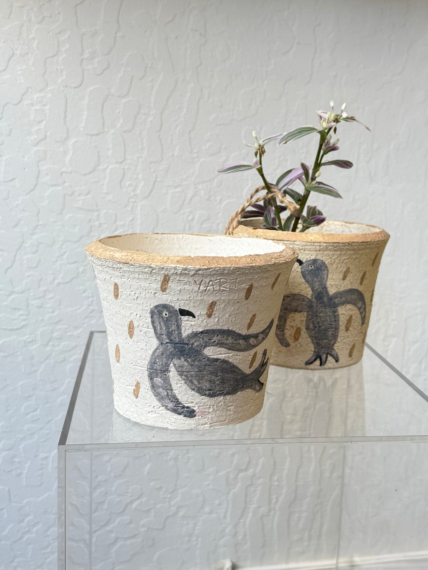 Yart pot - blue bird