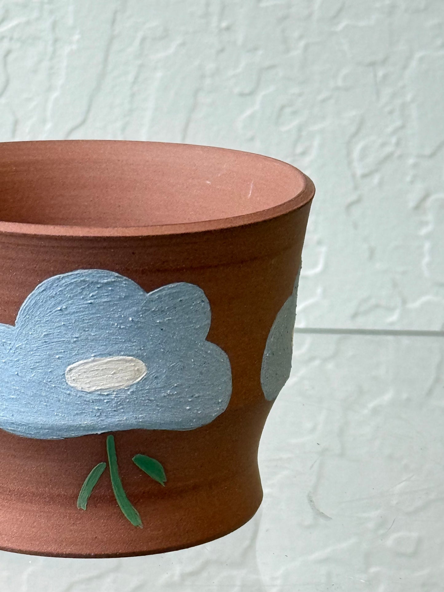 Yart pot - blue flower