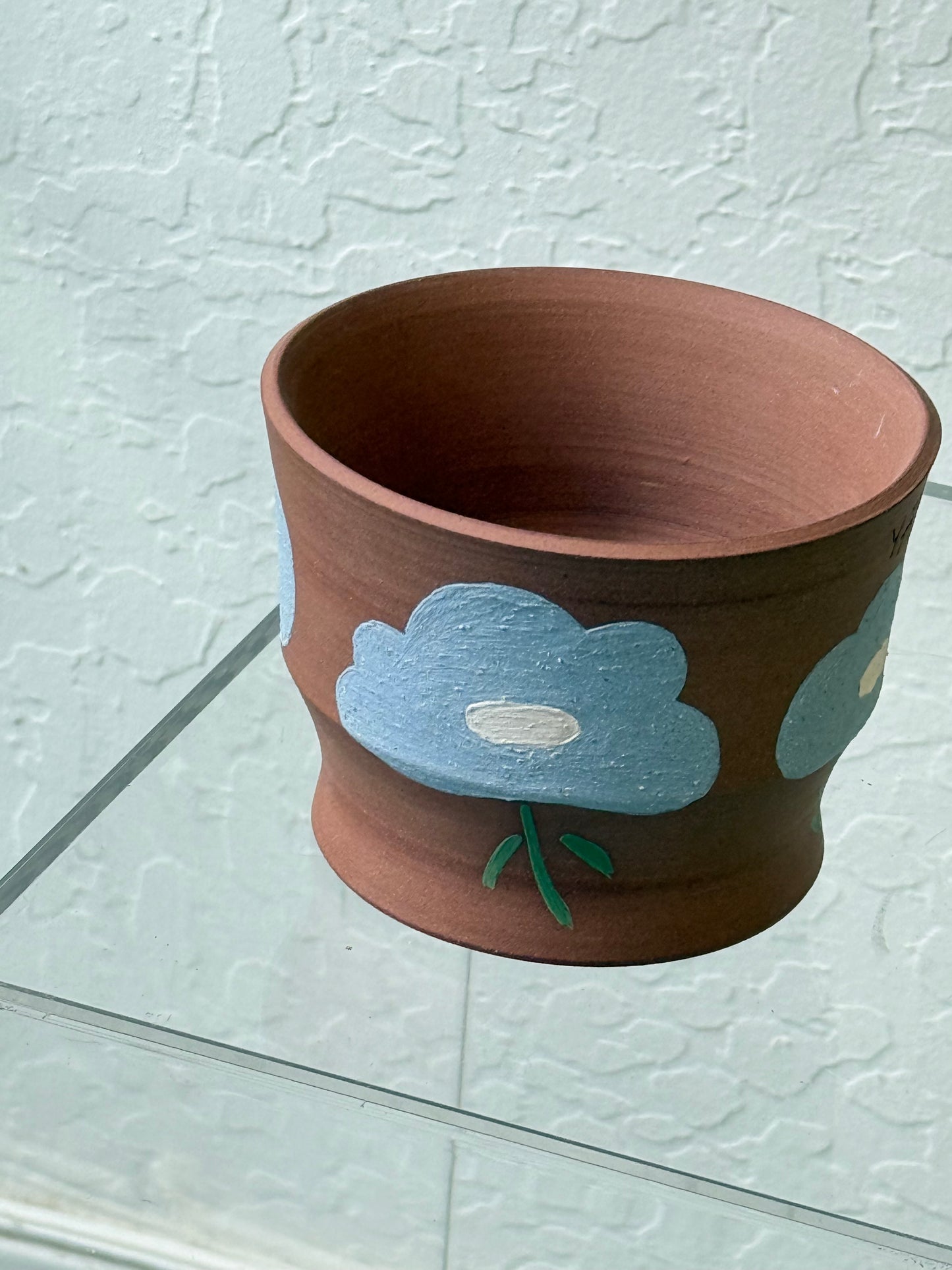 Yart pot - blue flower